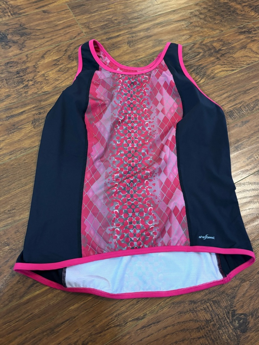 Like new She Beest Cycling Tank Top Pink And Black PLUS SUNZEL shorts both XL
